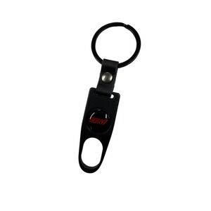 Subaru STI Keychain Black Metal Faux Leather